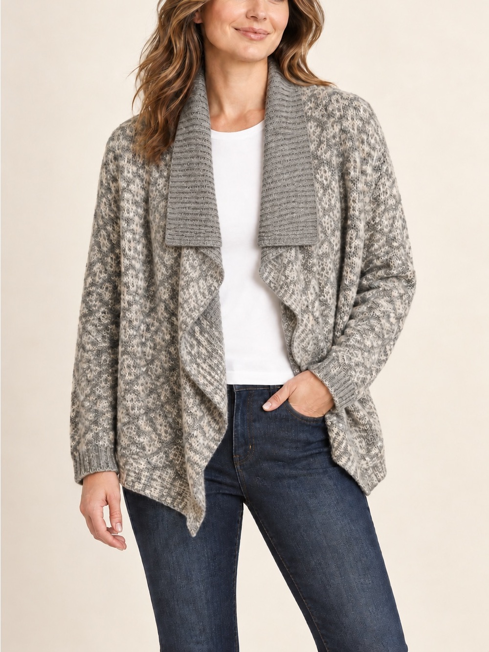 Anne Taylor LOFT gray sweater - size Large